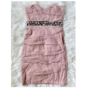 Strapless mini dress